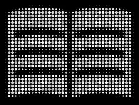 Open Book Halftone Icon 스톡 일러스트