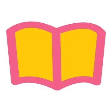 Open book. Hand drawn book illustration in flat style Stock Illustration