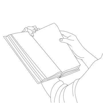 Open Book On Hand Stock Illustration