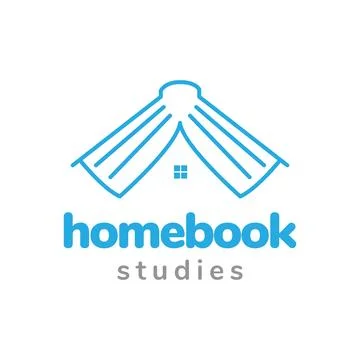Open book with home shape logo design vector graphic symbol icon sign illus.. Stock Illustration