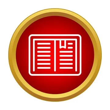 Open book icon with bookmark for learning and education Stock Illustration