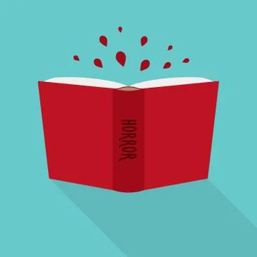 Open book icon. Concept of horror, fiction genre Stock Illustration