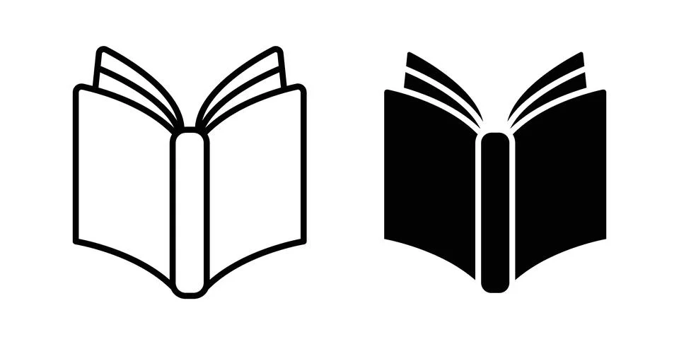 Open book icon design. Simple Vector illustrations.. 스톡 일러스트