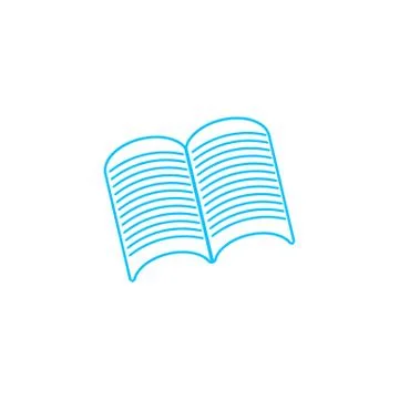 Open book icon flat. Stock Illustration
