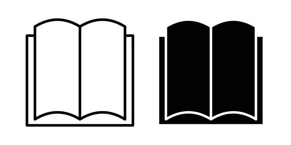 Open book icon graphic element. web icon set Stock Illustration