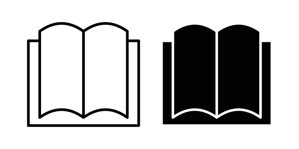 Open book icon graphic element. web icon set Stock Illustration