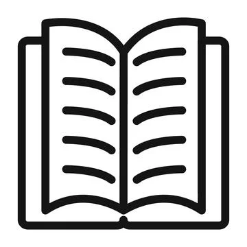 Open Book Icon Ideal for Educational and Learning Resources Stock Illustration