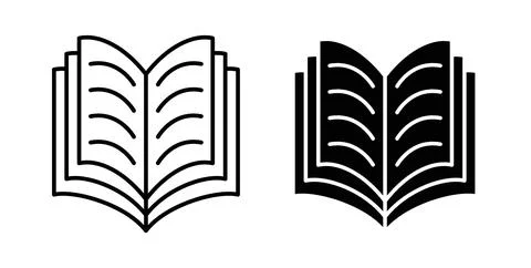 Open book icon Illustration designs pack for Web Stock Illustration