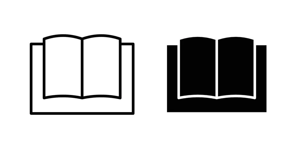Open book icon illustration vector, icon set for apps 스톡 일러스트