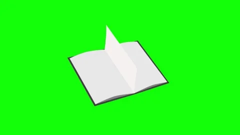Open book icon isolated on green background. 4K Stock Footage 296291319