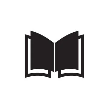 Open book icon logo design template isolated illustration Stock Illustration
