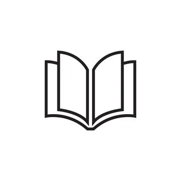 Open book icon logo design template isolated illustration Stock Illustration