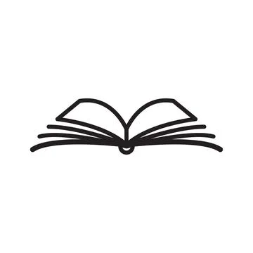 Open book icon logo design template isolated illustration Stock Illustration