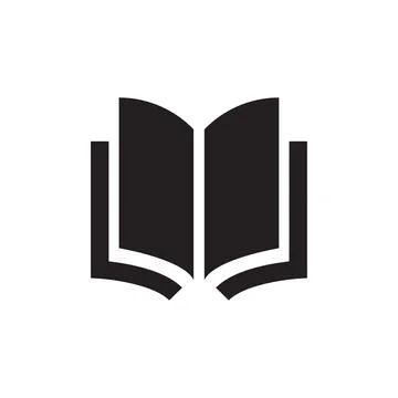 Open book icon logo design template isolated illustration Stock Illustration