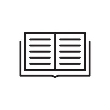 Open book icon logo design template isolated illustration Stock Illustration