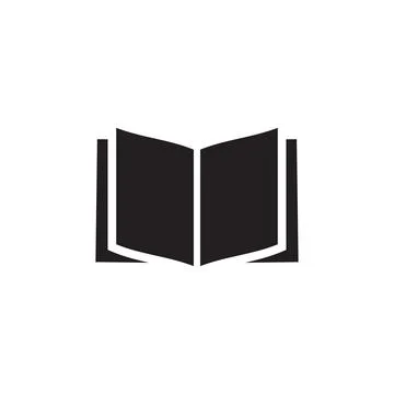 Open book icon logo design template isolated illustration Stock Illustration