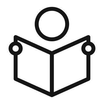 Open Book Icon Perfect for E-Learning Platforms Stock Illustration