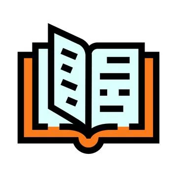 Open book icon representing education and learning concepts Stockillustratie