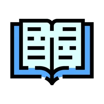 Open book icon representing education and knowledge sharing Stock Illustration