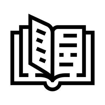 Open book icon representing education and learning Stock Illustration