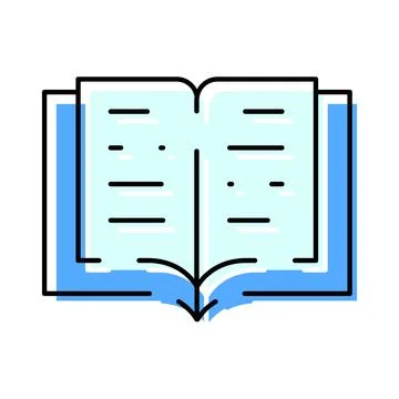 Open book icon representing education and knowledge sharing Stock Illustration