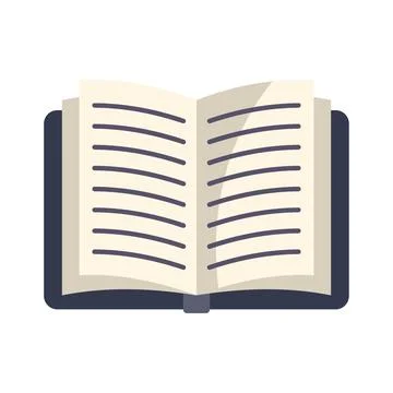 Open book icon representing education and knowledge Illustrazione stock