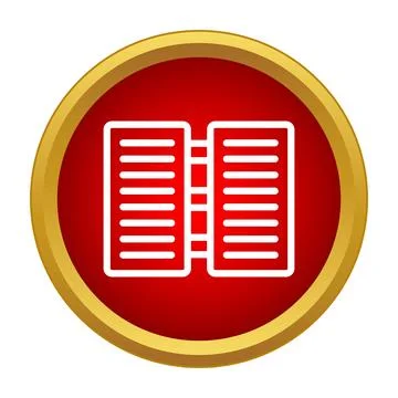 Open book icon representing education and knowledge sharing Stock Illustration