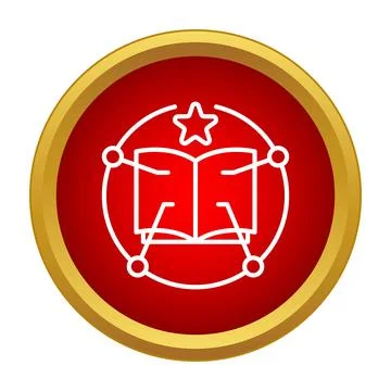 Open book icon representing education and knowledge sharing Stock Illustration