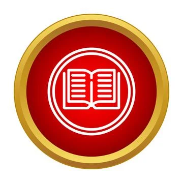 Open book icon representing education and knowledge sharing Stock Illustration