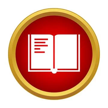Open book icon representing education and knowledge Stock Illustration