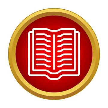 Open book icon representing education and knowledge sharing Stock Illustration