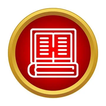 Open book icon representing education and knowledge sharing Stock Illustration