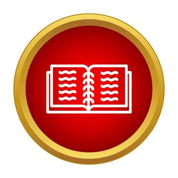 Open book icon representing education and knowledge 库存插图