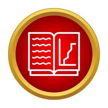 Open book icon representing education and information guide 库存插图