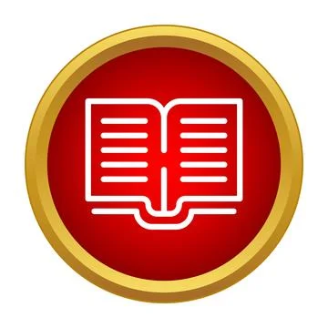 Open book icon representing education and knowledge sharing Stock Illustration