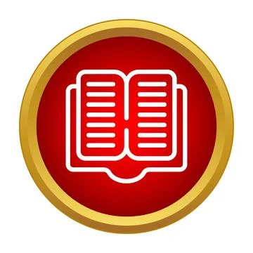 Open book icon representing education and knowledge Illustrazione stock