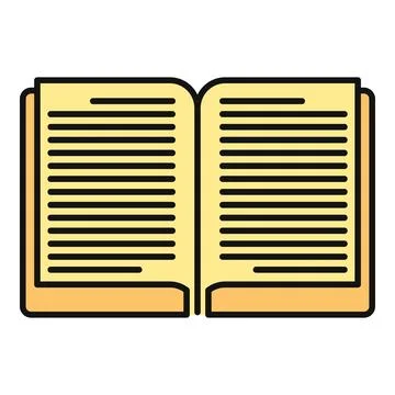 Open book icon representing education and learning Stock Illustration