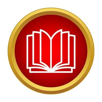 Open book icon representing education and knowledge Stock Illustration
