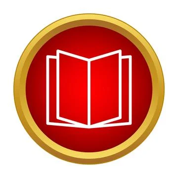 Open book icon representing education and knowledge learning Stock Illustration