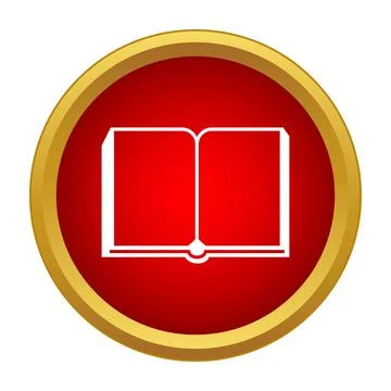 Open book icon representing education and literacy Stock Illustration