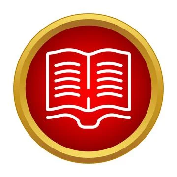 Open book icon representing education and learning concept Stock Illustration