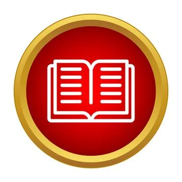 Open book icon representing education and knowledge Stock Illustration