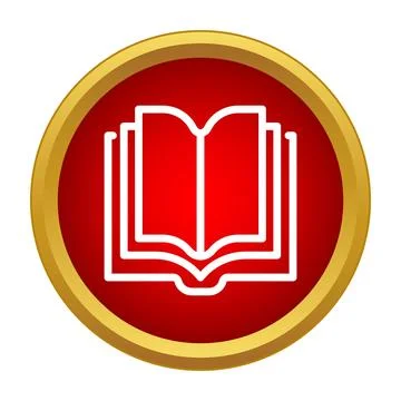 Open book icon representing education and learning concept Stock Illustration