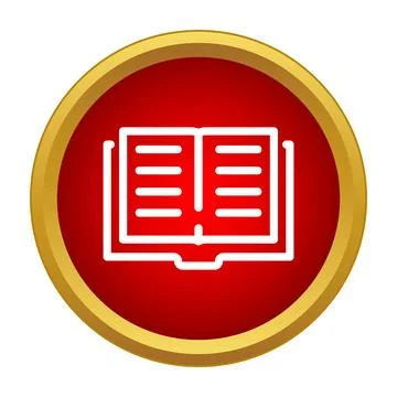 Open book icon representing education and knowledge Stock Illustration