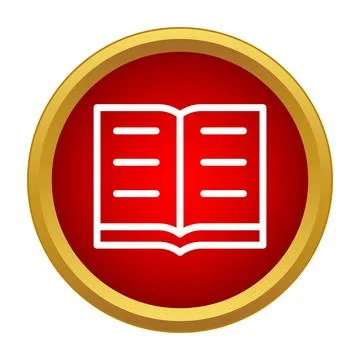 Open book icon representing education and literacy Stock Illustration