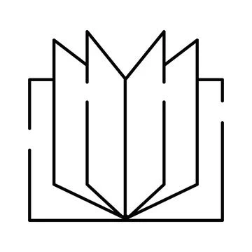 Open book icon representing knowledge and education 스톡 일러스트