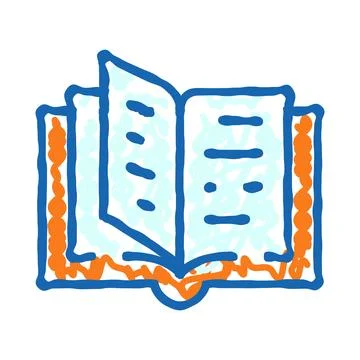 Open book icon representing knowledge and learning Stock Illustration