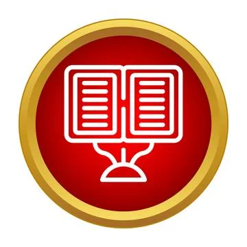 Open book icon representing knowledge and learning Stock Illustration