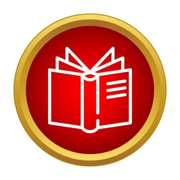 Open book icon representing knowledge and education 스톡 일러스트