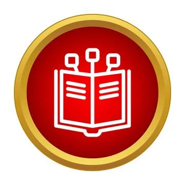 Open book icon representing knowledge sharing and learning Stock Illustration